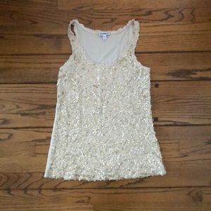 Express Sequin Gold Tank